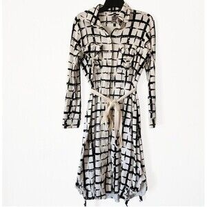 Jack Sheppard  Women's Black And White long Sleeve Shirt made in England Size 12